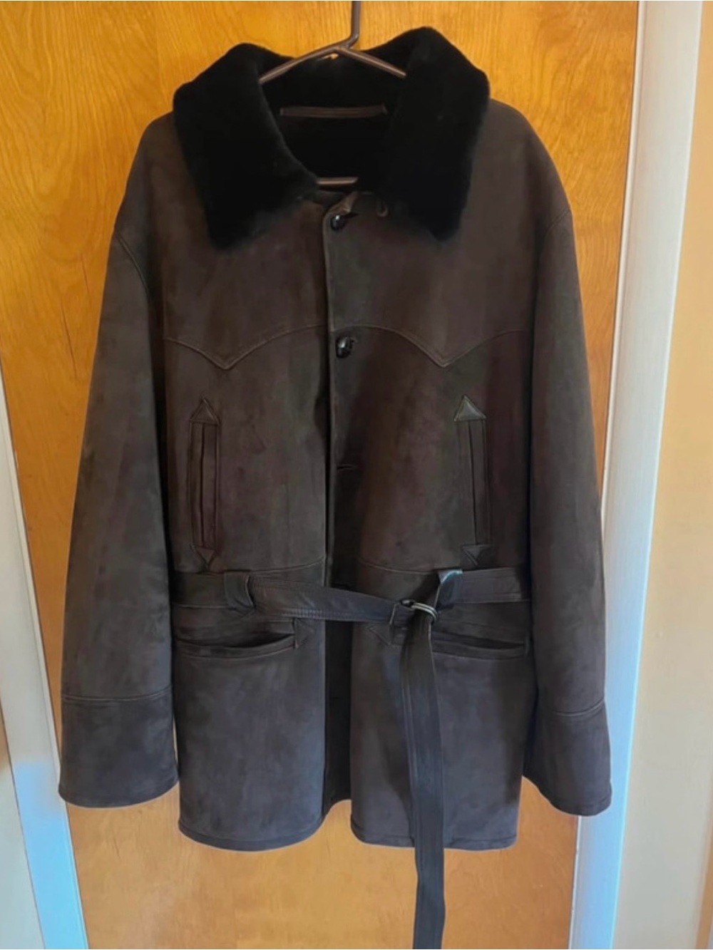 Vintage 1980’s Jekel Paris Leather Sheepskin Jacket, Mens size Large